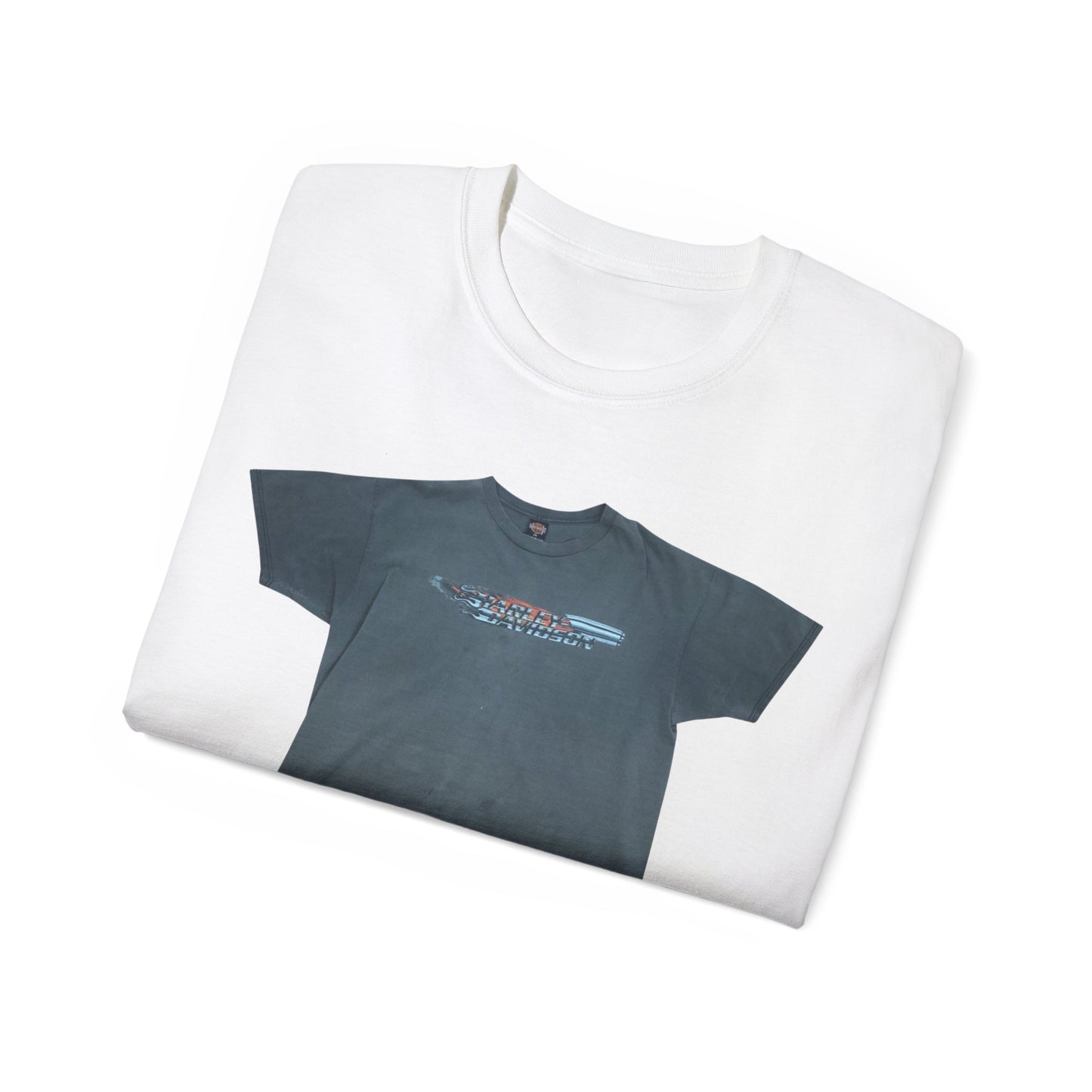 Vintage Harley Davidson Exhaust Shirt on a T-Shirt Unisex Ultra Cotton Tee