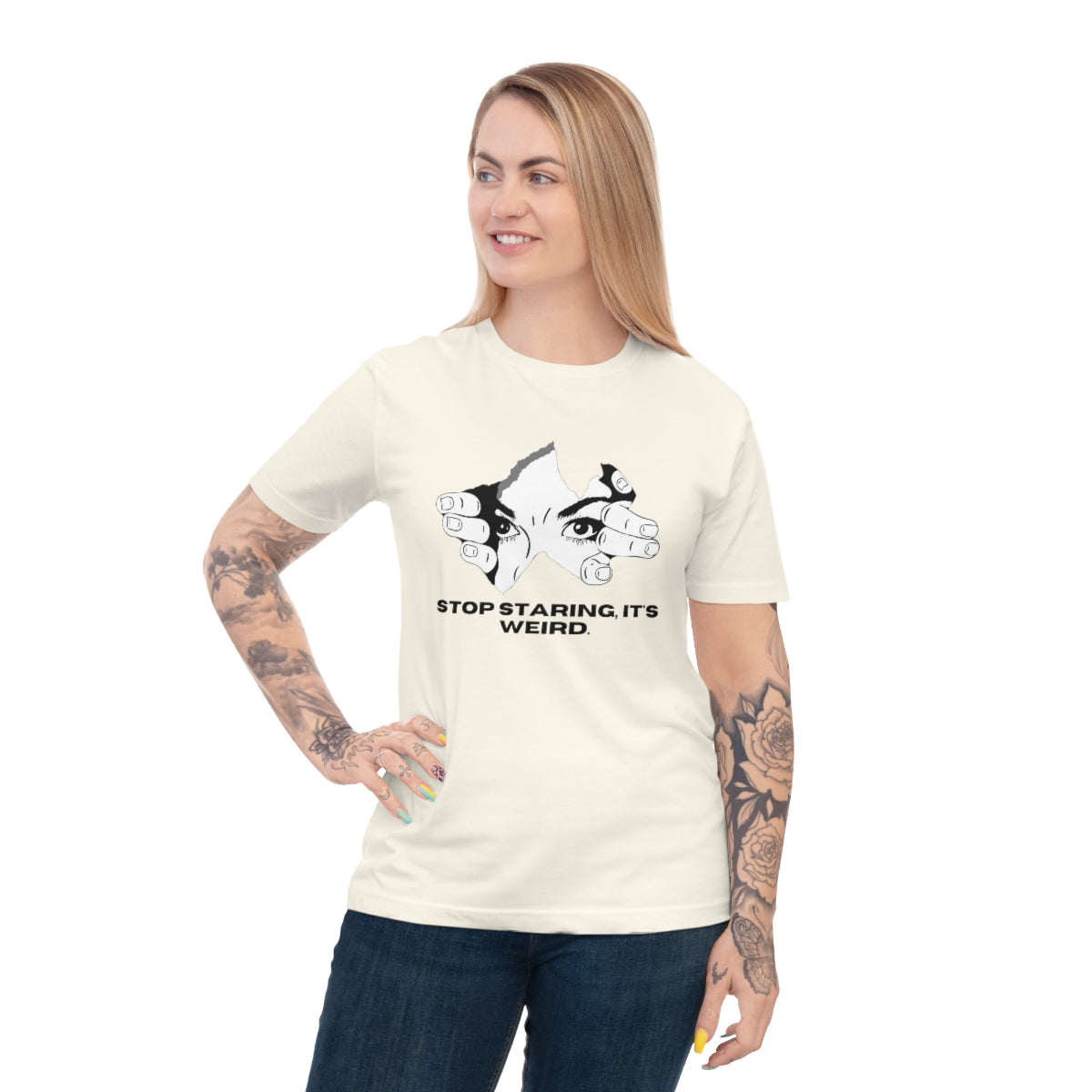 STOP STARING Unisex Classic Jersey T-shirt EMPTYRM.