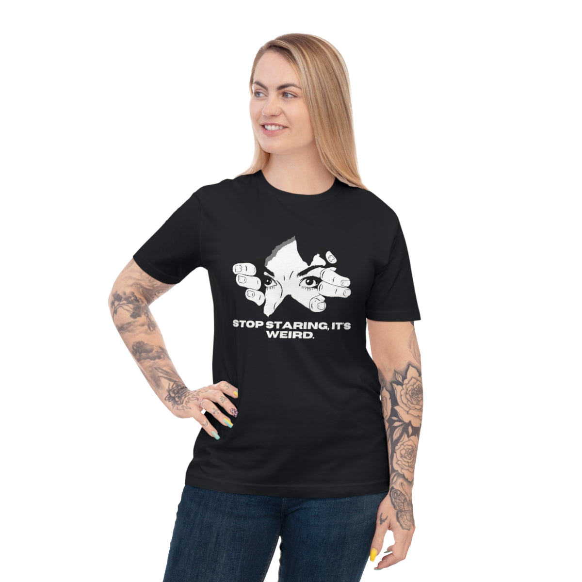 STOP STARING Unisex Classic Jersey T-shirt EMPTYRM.
