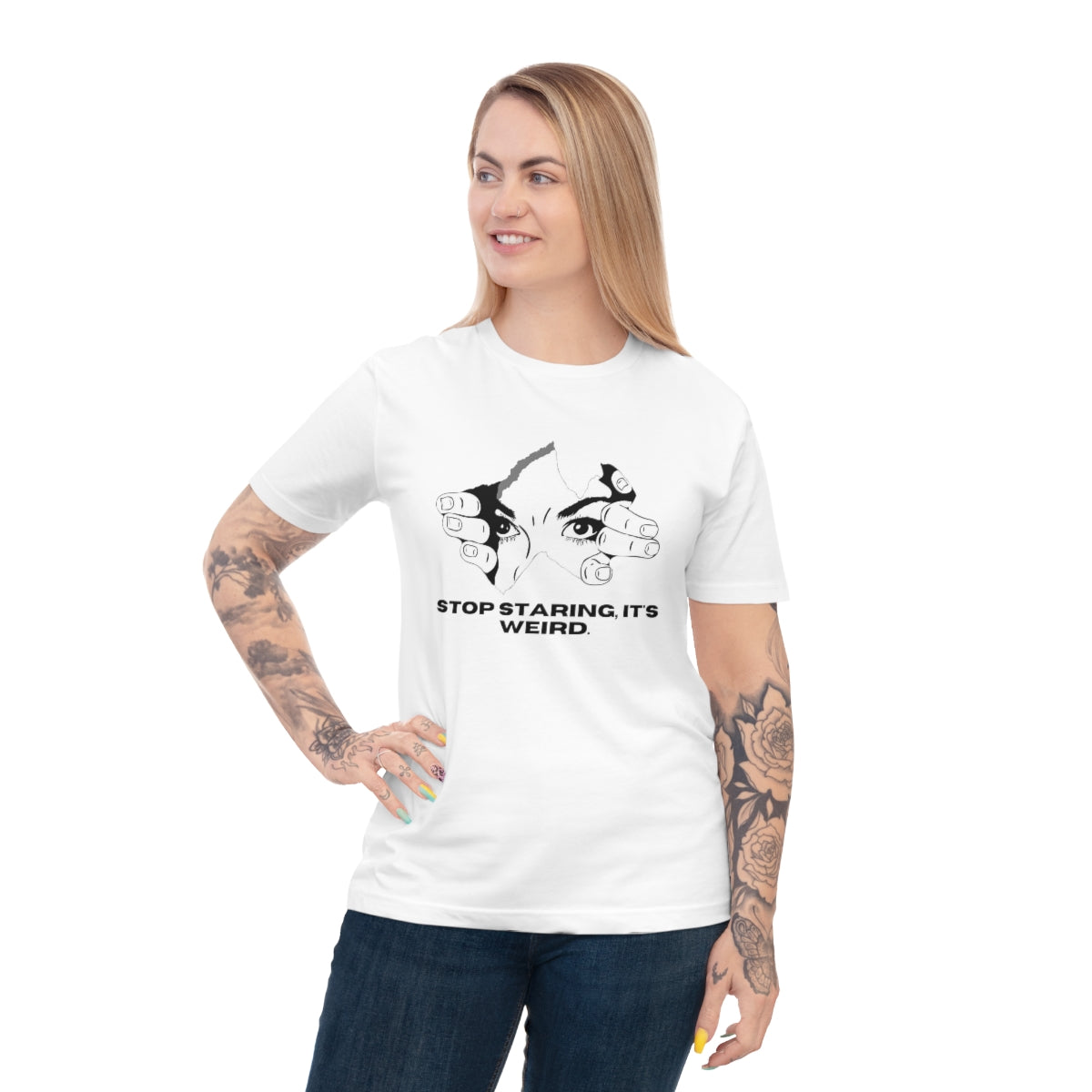 STOP STARING Unisex Classic Jersey T-shirt EMPTYRM.